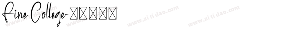 Fine College字体转换